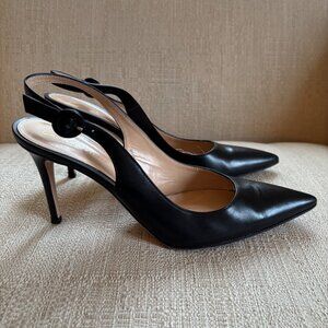 Gianvito Rossi Slingback Leather Pumps